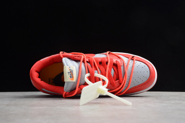 nike dunk low o-w university red ct0856-600
