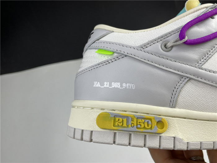 nike dunk low o-w lot 21 dm1602-100