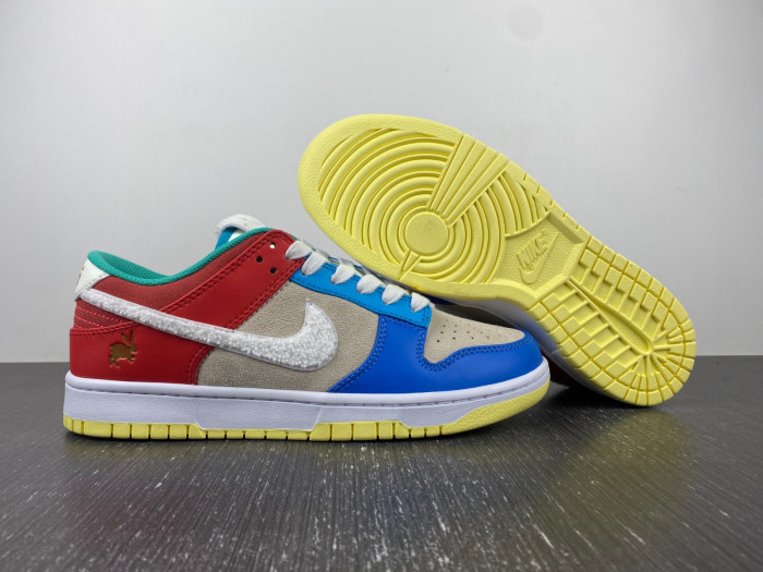 nike dunk low retro prm year of the rabbit blue orange cream fd4203-111